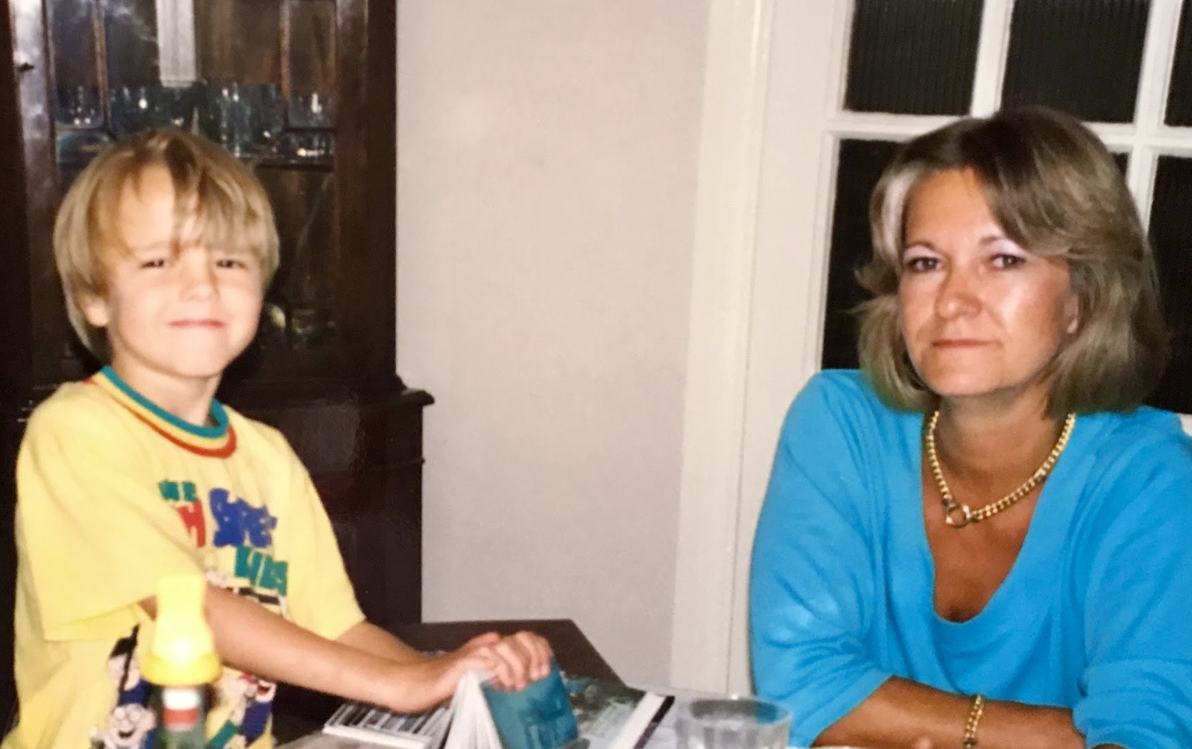 David Challen as a child with his mother, Sally