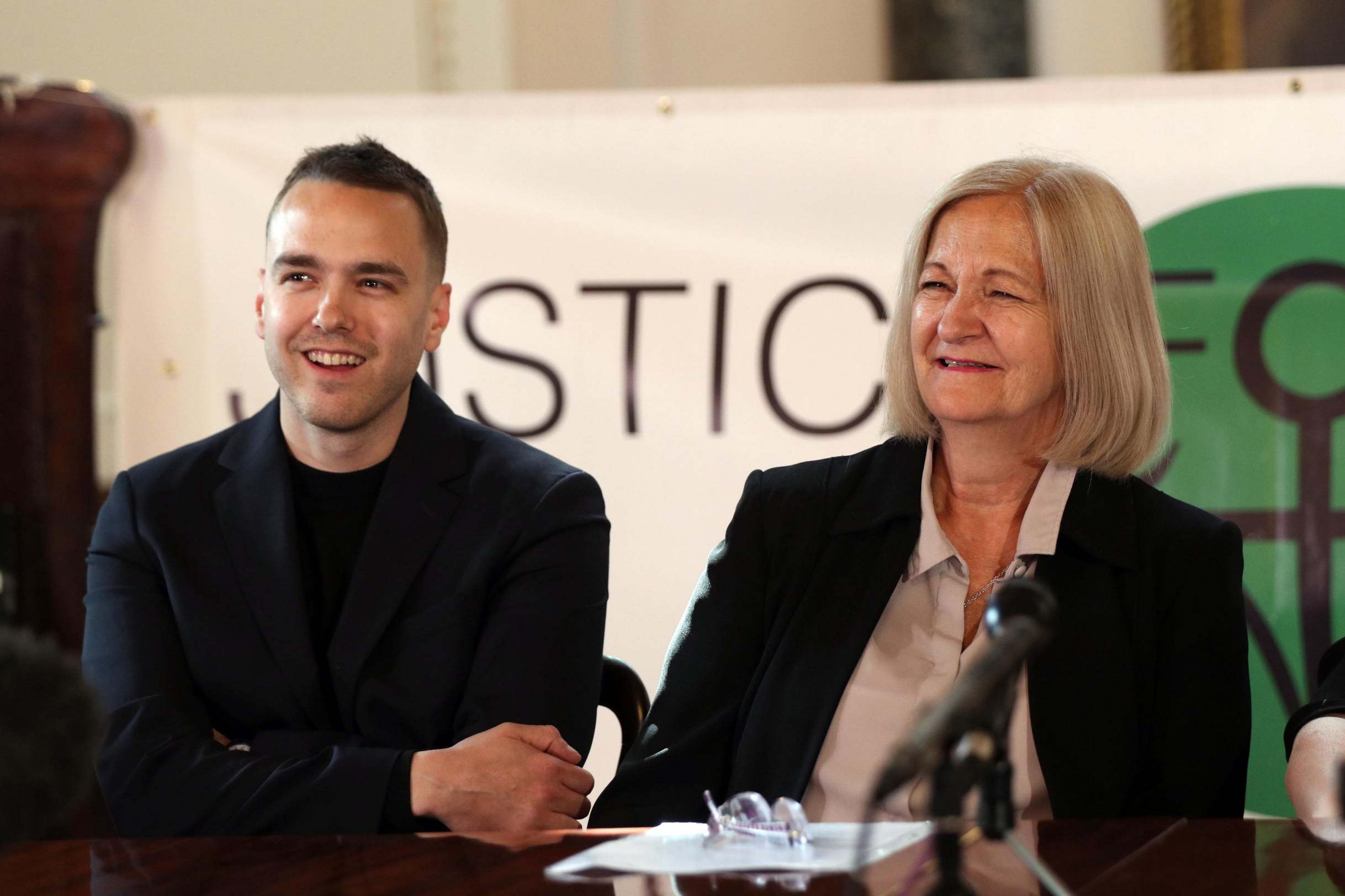 David and Sally Challen speaking after her release in 2019