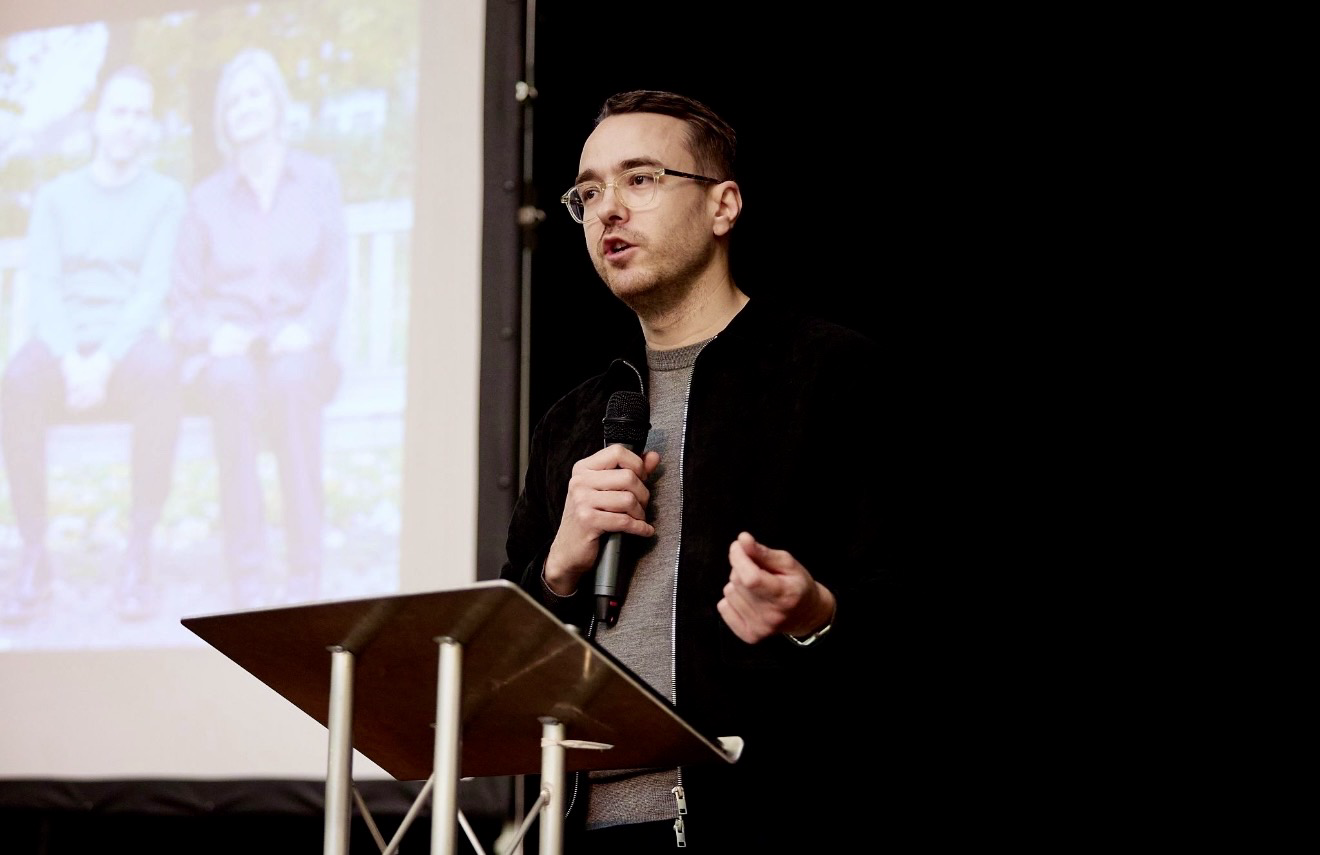 David Challen speaking to an audience
